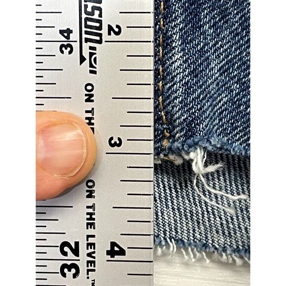 H&M Jean Shorts Womens 6 Blue Denim Cut Off High Rise Cotton - Picture 6 of 13